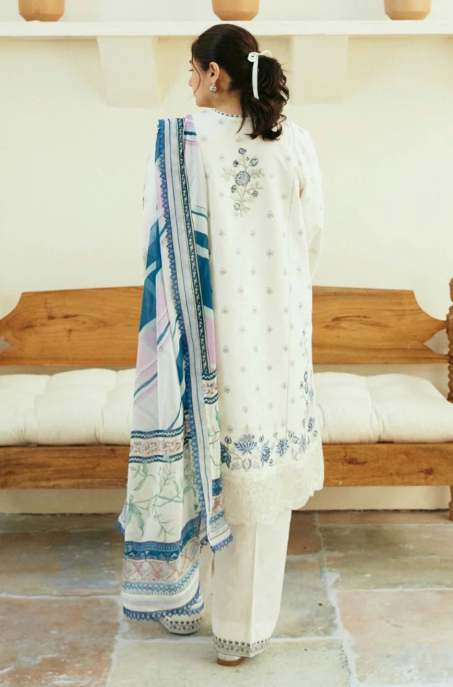 3 PC EMBROIDERED LAWN WITH DIGITAL PRINTED SWISS LAWN DUPATTA-JC1060