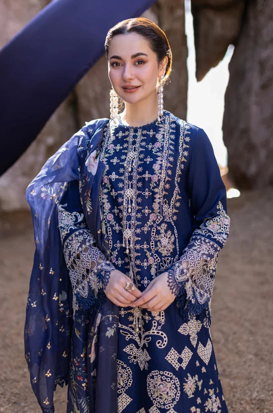 3PC LAWN FULL HEAVY EMBROIDERED SHIRT WITH DIGITAL PRINTED SLUB NET DUPATTA-JC1044