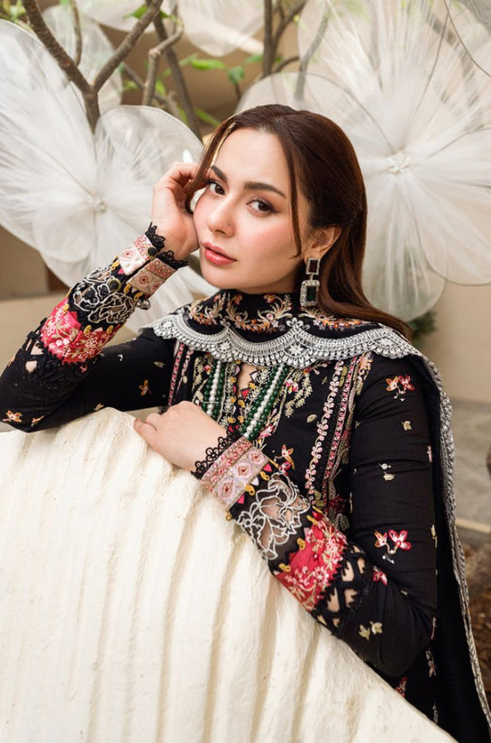 3PC LAWN HEAVY EMBROIDERED SHIRT WITH EMBROIDERED BAMBER CHIFFON DUPATTA-JC1053